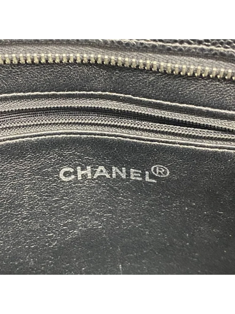 Chanel Tote Bag Reissue Caviar Leather Black Silver
